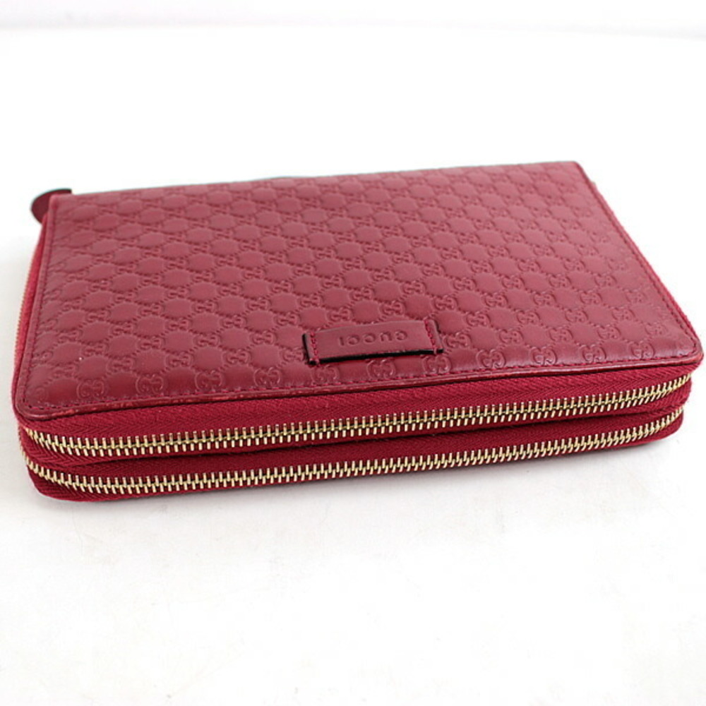 Gucci Long Wallet Micro Gg Pattern Red - image 4